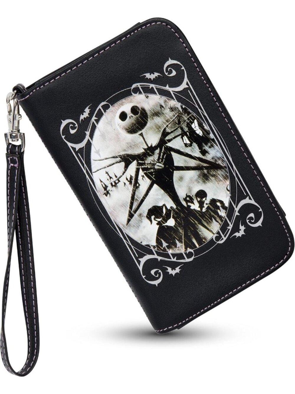 Disney Nightmare Before Christmas Bi-fold Wallet & Phone Holder with Wrist Strap